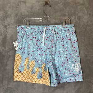 Baseball Lifestyle 101 Men L Blue Yellow Ice Cream Cotton Candy Mesh B101 B 101